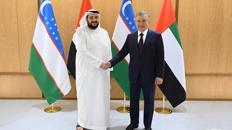 Shavkat Mirziyoyev Dubayda BAA investitsiya vaziri, TAQA va Masdar kompaniyalari rahbarlarini qabul qildi