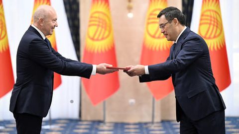President Sadyr Japarov receives credentials from ambassadors of various countries