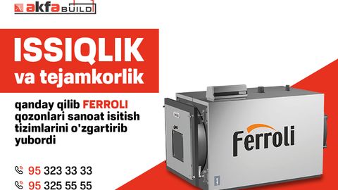 Инновацион ечимлар Ferroli Prextherm РSW пўлат сув иситиш қозонларида