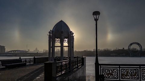 Qozog‘istonda sovuq tufayli g‘ayrioddiy tabiat hodisasi kuzatildi (foto) 