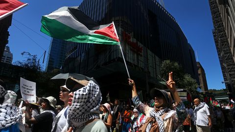 Sidneyda Falastin bilan birdamlik marshida 10 mingga yaqin kishi ishtirok etdi