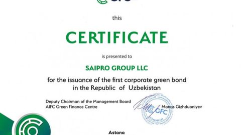 Uzbekistan's Saipro Group breaks ground with first-ever "green" bonds issuance
