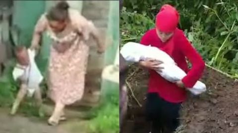 Andijonlik ayol bir yashar qizini shafqatsizlarcha urib, yerga ko&lsquo;mayotgani aks etgan videoga izoh berildi