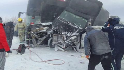 Olmaota&ndash;Toshkent trassasida 26 ta mashina to&lsquo;qnashdi (video)