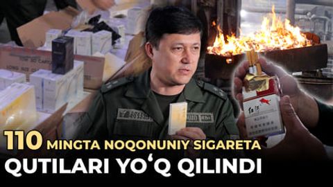 Тошкентда 110 минг қути ноқонуний тамаки маҳсулотлари йўқ қилинди