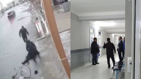 Ozodbek Nazarbekovning xizmat avtomobili velosipedchini urib yubordi (video)