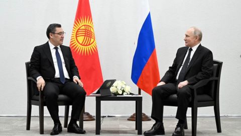 Kyrgyz President Sadyr Japarov holds talks with Russian President Vladimir Putin in Kazan&nbsp;