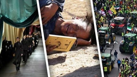 Dehliga yurish qilayotgan fermerlar, qonuniy yeridan haydab chiqarilganlar, erta gullagan mimoza &mdash; 22-fevral suratlari&nbsp;