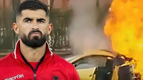 “Latsio” himoyachisi harakatlanayotgan Ferrari mashinasi yonib ketdi