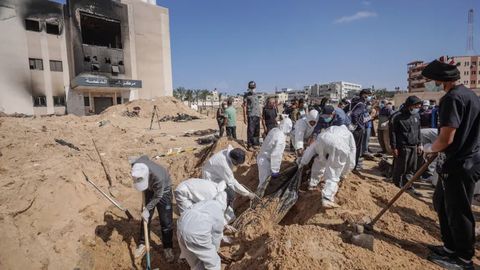 Ғазода Хон Юнис касалхонасидаги оммавий қабрдан 180 та жасад топилди