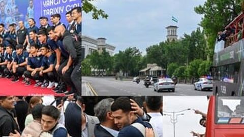 Foto: O&lsquo;zbekiston Olimpiya terma jamoasini kutib olish marosimi