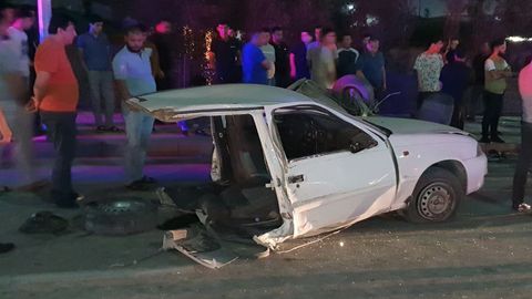 Самарқандда Nexia-2 иккига бўлиниб кетди