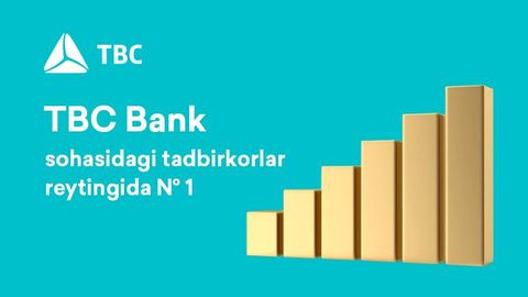 TBC Bank Ўзбекистон банк соҳасидаги тадбиркорлар рейтингида биринчи ўринни эгаллади