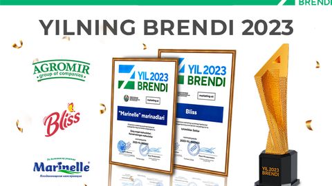 &ldquo;Bliss&rdquo; sharbatlari va &ldquo;Marinelle&rdquo; konservalari &ldquo;Yil Brendi 2023&rdquo; VII yillik mukofoti g&lsquo;oliblari bo&lsquo;ldi