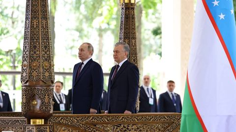 Кўксаройда Владимир Путин тантанали кутиб олинди (фото)