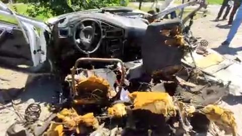 Jizzaxda harakatlanib ketayotgan Nexia-2 gaz balloni portladi