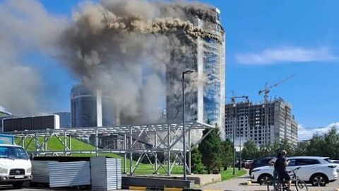 Ostona shahridagi ko&lsquo;p qavatli binoda kuchli yong&lsquo;in yuzaga keldi (video)&nbsp;