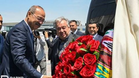 БМТ бош котиби Ўзбекистонга келди (фото)