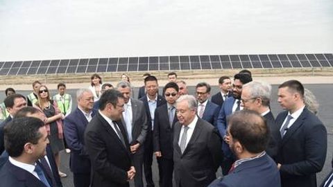 БМТ бош котиби Тошкент вилоятидаги йирик фотоэлектр станциясини бориб кўрди