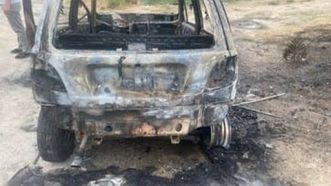 Samarqandda harakatlanib ketayotgan Matiz yonib ketdi