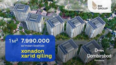 Toshkent shahridan xonadon sotib oling. 1 kvadrat metri 7 990 000 so&lsquo;mdan boshlanadi&nbsp;