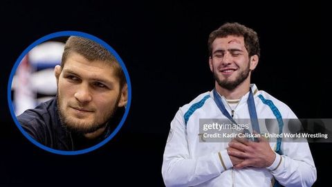 Habib Nurmagomedov Olimpiada chempioni Razambek Jamalovni tabrikladi
