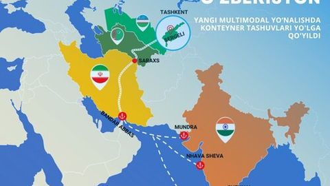 New multimodal route connects India and Uzbekistan for container transportation&nbsp;