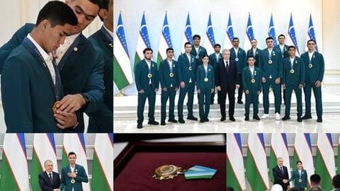 Париж Олимпиадаси совриндорлари ва мураббийларига фахрий унвон ва орденларни топшириш маросими — суратларда