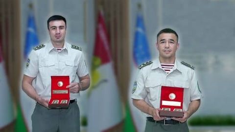 Баҳодир Жалолов ва Ҳасанбой Дўстматовга подполковник ҳарбий унвони берилди