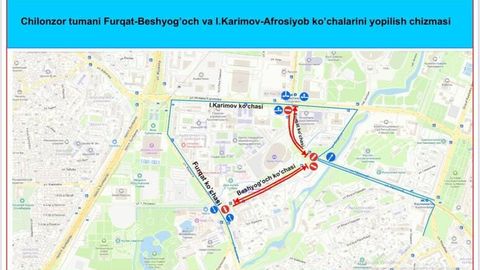 &ldquo;Ҳумо арена&rdquo; ёнидаги кўчаларда транспорт ҳаракати вақти-вақти билан чекланади