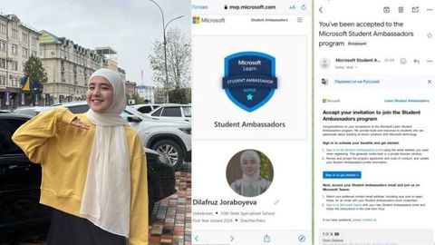 Farg&lsquo;onalik o&lsquo;quvchi qiz Microsoft kompaniyasining O&lsquo;zbekistondagi ilk ambassadori bo&lsquo;ldi