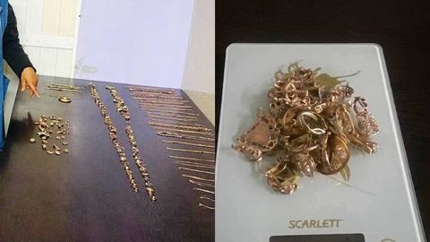 O&lsquo;zbekistonga 450 gramm zargarlik buyumlarini yashirincha olib o&lsquo;tishga uringan shaxs to&lsquo;xtatildi