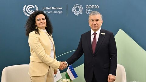 Uzbekistan&rsquo;s president and Green Climate Fund director discuss enhanced climate cooperation at COP29&nbsp;