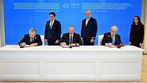 Uzbekistan, Kazakhstan, and Azerbaijan sign green energy multilateral pact at COP29