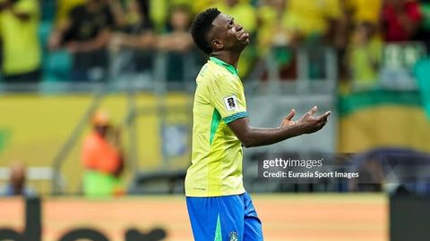 Vinisius Braziliya safida JCH saralashida 7 o&lsquo;yindan beri gol urolmayapti