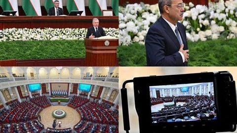 Oliy Majlis Qonunchilik palatasining bosh vazir nomzodini ko&lsquo;rib chiqishga bag&lsquo;ishlangan majlisi suratlarda