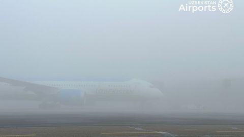 Toshkent xalqaro aeroportida qalin tuman tufayli parvozlarni qabul qilish cheklandi