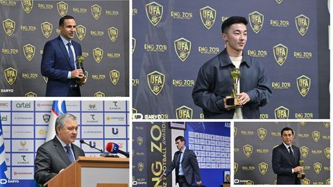 Abbosbek Fayzullayev &mdash; eng yaxshi o&lsquo;yinchi, Timur Kapadze &mdash; eng yaxshi murabbiy. O&lsquo;FA yil laureatlarini aniqladi (foto)