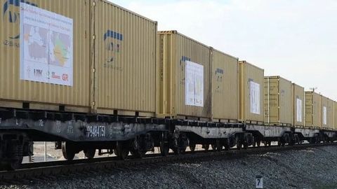 Uzbekistan launches first-ever container block train to Brazil&nbsp;
