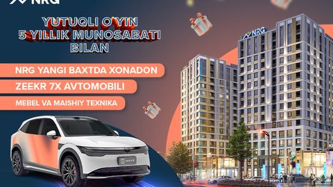 NRG o&lsquo;zining 5 yilligini nishonlamoqda va sizni katta yutuqli o&lsquo;yinda qatnashishga taklif etadi!&nbsp;