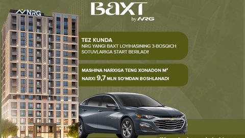 NRG Yangi Baxt: Light 3-bosqichining sotuvlari boshlanmoqda &mdash; avtomobil narxidagi xonadon!