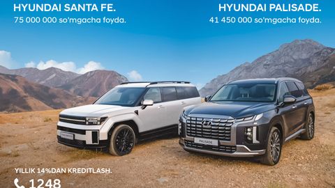 Hyundai&rsquo;нинг Ўзбекистондаги расмий дистрибютори Hyundai Auto Asia&nbsp;Santa Fe&nbsp;ва Palisade&nbsp;premium&nbsp;кроссоверларини фойдали шартларда харид қилишга таклиф қилади!