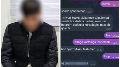 Jizzaxda o&lsquo;zgalarning nomiga akkaunt ochib, ularning tanishlaridan pul undirgan talaba ushlandi