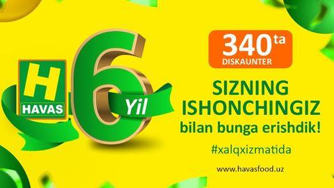 Havas дискаунтерлари тармоғи фаолиятининг 6 йиллигини нишонламоқда
