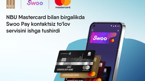 Ўзбекистон Миллий банки Mastercard билан ҳамкорликда Swoo Pay контактсиз тўлов хизматини ишга туширди