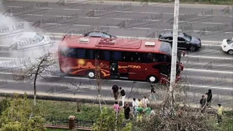 Toshkentda turistlar avtobusida yong&lsquo;in chiqqani aytildi&nbsp;