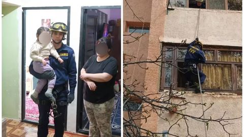 Samarqandda uy ichida qulflanib qolgan qizaloq qutqarildi