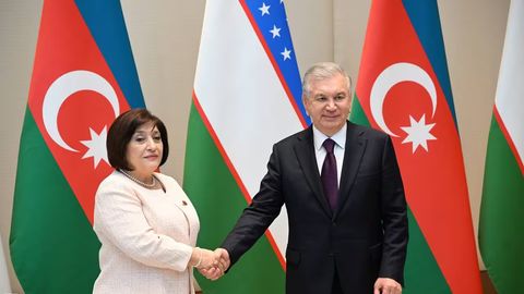 Shavkat Mirziyoyev Ozarbayjon Milliy Majlisi raisi Sohiba Gafarovani qabul qildi