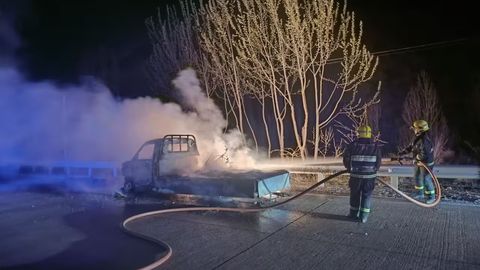 Qamchiq dovonida yuk avtomobili yonib ketdi