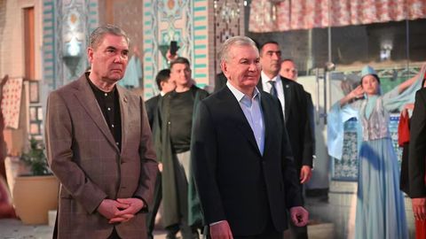 Shavkat Mirziyoyev va Gurbanguli Berdimuhamedov &ldquo;Boqiy shahar&rdquo;da madaniy tadbirlarda ishtirok etdi (foto)&nbsp;
